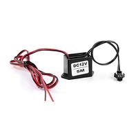 sourcing map Câble noir rouge EL Wire Neon Glow Strip Light Inverter unité pilote