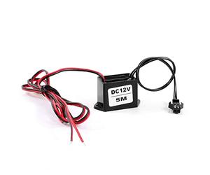 sourcing map Câble noir rouge EL Wire Neon Glow Strip Light Inverter unité pilote