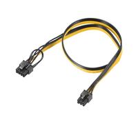 sourcing map Câble PCIe 6 broches mâle vers 8 broches (6+2) mâle GPU câble d'alimentation PCI Express câble adaptateur d'alimentation 620 mm pour carte graphique