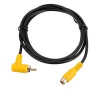 sourcing map Câble RCA, 1RCA mâle coudé vers 1RCA femelle 1,5 m câble audio vidéo haut-parleur pour caisson de basses amplificateur Home Cinéma DVD TV