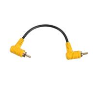 sourcing map Câble RCA, 1RCA mâle coudé vers 1RCA mâle coudé 0,2 m câble de haut-parleur audio vidéo pour caisson de basses amplificateur Home Cinéma DVD TV