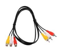 sourcing map Câble RCA 3RCA mâle vers 3RCA femelle câble de haut-parleur audio vidéo pour caisson de basses amplificateur Home Cinéma DVD TV 1 m