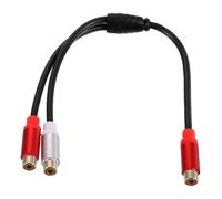 sourcing map Câble répartiteur RCA de 0,3 m, 1RCA femelle vers 2RCA femelle, adaptateur répartiteur en Y stéréo audio vidéo câble AV pour caisson de basses amplificateur Home Cinéma