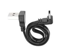 sourcing map Câble USB A vers USB C à 90 degrés - 30 degrés - Angle vers le bas vers le bas - Câble en silicone de type C - Vitesse de 480 Mbps - Câbles plats de type C pour téléphone, tablette