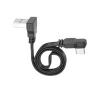 sourcing map Câble USB A vers USB C à 90 degrés - Angle droit - 30 cm - Angle vers le bas vers le bas - Câble en silicone de type C - Vitesse de 480 Mbps - Câbles plats de type C pour téléphone