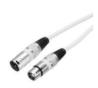 sourcing map Câble XLR mâle vers XLR femelle, câble de microphone XLR vers XLR, cordon adaptateur audio pour préamplis/systèmes de haut-parleurs, blanc