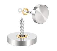 sourcing map Cache Vis Miroir Décoratif Capuchons Couverture Clous Brossé Acier Inox 25mm 8Pcs