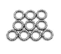 sourcing map Cage De Retenue Roulement Billes 20mm 9 Billes 10pc pour Vélo | 9 Billes, Conception Retenue Incrustée, Remplacement Idéal Pour Roulement Essieu Arrière, Vélo De Course, Usage Pièces Tête