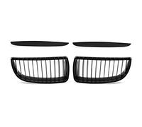 sourcing map Calandre de pare-chocs supérieur avant pour BMW 325i E90 E91 2005-2008 Pare-chocs supérieur avant gauche droit Grille de calandre Kidney Grill Signal Slat Noir Mat Paire