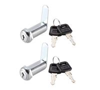 sourcing map Came Serrure 1-1/2" Cylindre Long Cabinet Serrures avec No.3 Came pour 1-3/8" Max Épaisseur Panneau Clé Différente 2Pcs
