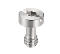 sourcing map Caméra Trépied Vis - 1/4" Mâle Montage Vis Adaptateur Fendue 0.47" Longueur pour Caméra Support Microphone Support d'acier INOX