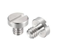 sourcing map Caméra Trépied Vis - 1/4" Mâle Montage Vis Adaptateurs Fendue 0.3" Longueur pour Caméra Support Microphone Support d'acier INOX, 2Pcs