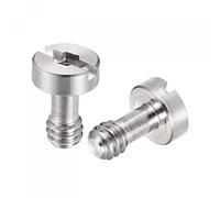 sourcing map Caméra Trépied Vis - 1/4" Mâle Montage Vis Adaptateurs Fendue 0.47" Longueur pour Caméra Support Microphone Support d'acier INOX, 2Pcs