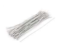 sourcing map Candy Sac Emballage Plat-Twist Lot de 100 Attaches 200 mm Blanc