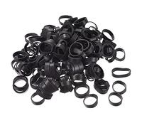 sourcing map Caoutchouc Bande Boucle Extensible Caoutchouc Élastique Bande Noir 0,7 Pouce Diamètre pour Domicile Bureau Paquet 300