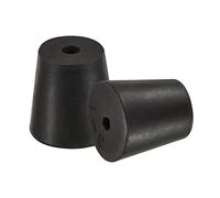 sourcing map Caoutchouc Conique Bouchon 18mm à 24mm avec Trou Noir pour Bouchons, Liège, Bouchon d'égout, Bouchon tuyau d'eau, Bouchons pour instruments expérimentaux 5 Pièces