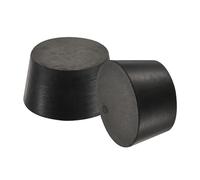 sourcing map Caoutchouc Conique Bouchon 42mm à 50mm Solide Noir pour Bouchons, Liège, Bouchon d'égout, Bouchon tuyau d'eau, Bouchons pour instruments expérimentaux 5 Pièces