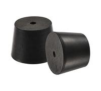 sourcing map Caoutchouc Conique Bouchon 5mm à 37mm avec Trou Noir pour Bouchons, Liège, Bouchon d'égout, Bouchon tuyau d'eau, Bouchons pour instruments expérimentaux 5 Pièces
