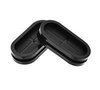 sourcing map Caoutchouc Oeillet Ovale Double Face Support Dimension 44 x 20mm pour Fil Protection 10pcs