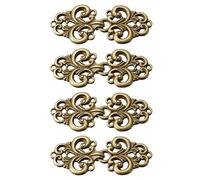 sourcing map Cape Fermoir, 4 Paires Vintage Fleur Cape Fermoirs Coudre sur crochet et Yeux Fermoirs Pull Châle Collier Cardigan Boucles pour Vêtements(Bronze)