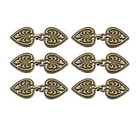sourcing map Cape Fermoir, 6 Paires Coudre Sur crochet et Yeux Vintage Cape Fermoirs Pull Châle Cardigan Collier Fermoirs Boutons pour Vêtements(Bronze)