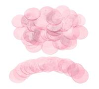 sourcing map Capiz Lot de 120 coquillages ronds naturels avec 2 trous pour carillon éolien, rideau, guirlande, bricolage, mariage, décoration d'intérieur, rose, 2inch