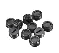 sourcing map Carbone Brosse Support Capuchon Moteur Électrique Brosse Plastique Couvercle Filetage Noir 10mm Diamètre Externe 5.5mm Hauteur 10pcs