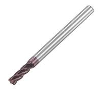 sourcing map Carré Nez Fraise à Queue 3.5mm Pointe Diamètre Solide Carbure AlTiN Revêtu CNC Routeur Bits 4 Cannelure Spirale Fraisage Fraise HRC55 avec 4mm Queue 50mm Longueur