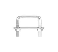 sourcing map Carré U-Boulons, 2 Ensembles 52mm(2.05") Interne Largeur 50mm Longueur M8 304 Inox Acier U Pince Boulon avec Écrous et Plates, pour Remorque Bateau