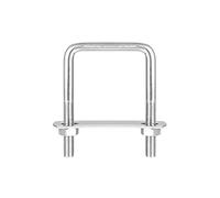 sourcing map Carré U-Boulons, 2 Ensembles 52mm(2.05") Interne Largeur 80mm Longueur M8 304 Inox Acier U Pince Boulon avec Écrous et Plates, pour Remorque Bateau