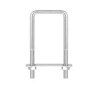 sourcing map Carré U-Boulons, 3 Ensembles 52mm(2.05") Interne Largeur 120mm Longueur M8 304 Inox Acier U Pince boulon avec Écrous et Plates, pour Bateau Remorque