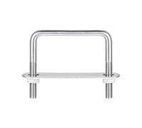 sourcing map Carré U-Boulons, 3 Ensembles 72mm(2.83") Interne Largeur 70mm Longueur M8 304 Inox Acier U Pince boulon avec Écrous et Plates, pour Bateau Remorque