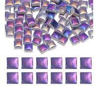 sourcing map Carreaux de mosaïque carrés de 9 mm, 300 g de carreaux de mosaïque en céramique émaillée en vrac pour vase, pots de fleurs, décoration d'aquarium, projet de jardin, loisirs créatifs, bleu