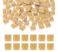 sourcing map Carreaux de mosaïque carrés de 9 mm, 300 g de carreaux de mosaïque en céramique émaillée en vrac pour vase, pots de fleurs, décoration d'aquarium, projet de jardin, loisirs créatifs, kaki