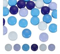 sourcing map Carreaux de mosaïque en verre irisé de 12 mm, 300 g de carreaux de mosaïque ronds en verre irisé recyclé en vrac pour vase, pots de fleurs, décoration d'aquarium, projet de jardin