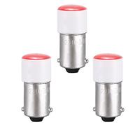 sourcing map Carte de Source Ampoules LED 220-240 V, Tableau de Bord Rouge Clair, BA9S Ampoule de Base 3 pcs