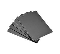 sourcing map Carte en Métal Blanche 100 x 60 x 1mm Plaque en Aluminium Anodisée pour Impression Gravure Laser Bricolage Noir 5Pcs