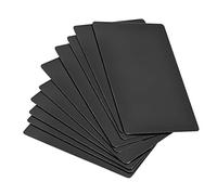 sourcing map Carte en Métal Blanche 66 x 45 x 0,3mm Plaque en Aluminium Peinte pour Impression Gravure Laser Bricolage Noir 10Pcs