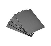 sourcing map Carte en Métal Blanche 66 x 45 x 1mm Plaque en Aluminium Anodisée pour Impression Gravure Laser Bricolage Noir 5Pcs