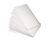 sourcing map Carte en Métal Blanche 80 x 40 x 0,4mm Plaque en Acier Inoxydable 201 Brossée pour Impression Gravure Laser Bricolage Argenté 20Pcs