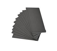 sourcing map Carte en Métal Blanche 80 x 40 x 0,8mm Plaque en Aluminium Anodisée pour Impression Gravure Laser Bricolage Noir 10Pcs