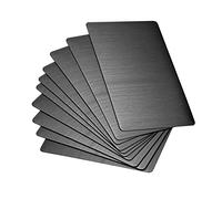 sourcing map Carte en Métal Blanche 80 x 50 x 0,4mm Plaque en Acier Inoxydable 201 Brossée pour Impression Gravure Laser Bricolage Gris Foncé 10Pcs