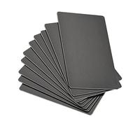 sourcing map Carte en Métal Blanche 88 x 53 x 1mm Plaque en Aluminium Anodisée pour Impression Gravure Laser Bricolage Noir 10Pcs
