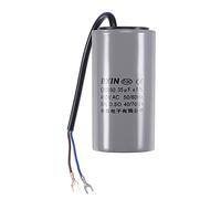 sourcing map CBB60 Marche Condensateur 35uF 450V AC 2 Fils 50/60Hz Cylindre 96x50mm avec Terminal pour Air Compresseur Eau Pompe Moteur