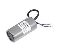 sourcing map CBB60 Marche Condensateur 50uF 250V AC 2 Fils 50/60Hz Cylindre 105x50mm avec Terminal pour Compresseur Eau Pompe Moteur