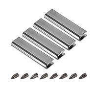 sourcing map Ceinture Boucle Terminal Pointe, 4 Pcs Zinc Alliage Fermeture Glissière Clip Courroie Terminal Capuchons pour Cuir Couture Décoration Bricolage Accessoires (1.53 Pouce, Noir)