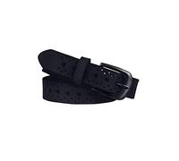 sourcing map Ceinture en cuir à boucle ardillon en alliage creux multi-trous sculpté pour femmes Coeur noir 27-40 pouces
