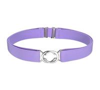 sourcing map Ceinture extensible pour femme, ceintures élastiques invisibles avec boucle plate pour robes, jeans, pantalons décontractés, violet clair