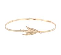 sourcing map Ceinture extensible pour femme, ceintures fines réglables en métal pour robes, formelles, jeans, chemises (or, plume)