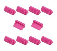 sourcing map Cellphone PC Silicone Extrémité Femelle Port USB Cache Cap Protecteur Anti-Poussière Rouge 10 PCS